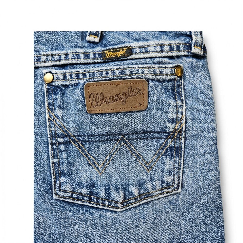 Wrangler George Strait Jeans Mens 34x30 (31x29) Blue Western Cowboy Straight Leg - Picture 3 of 11